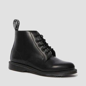 Dr. Martens Emmeline Smooth Leather Lace Up Ankle Boots - Black US size 9, UK 7